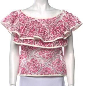 Alexis Crista lace ruffle top